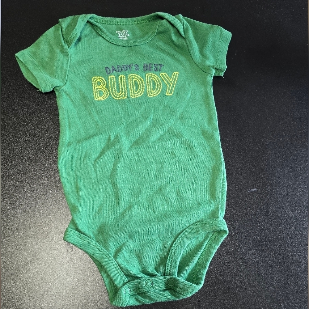 Carter's Green 'Daddy's Best Buddy' Baby Bodysuit 6M